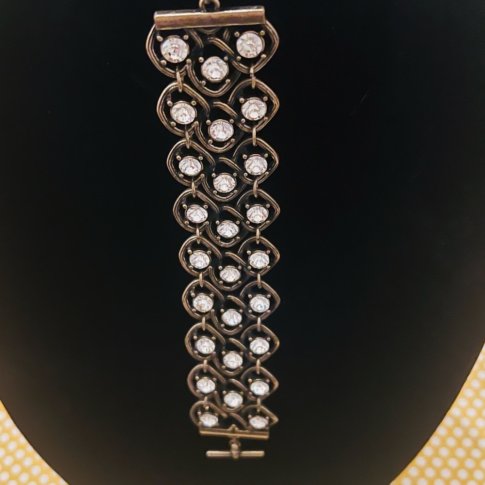 10. Black And Silver Statement Bracelet - image 2